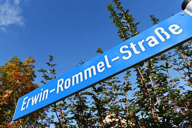 Umstrittener Name: Erwin-Rommel-Strae  | Foto: Stefan Puchner (dpa)