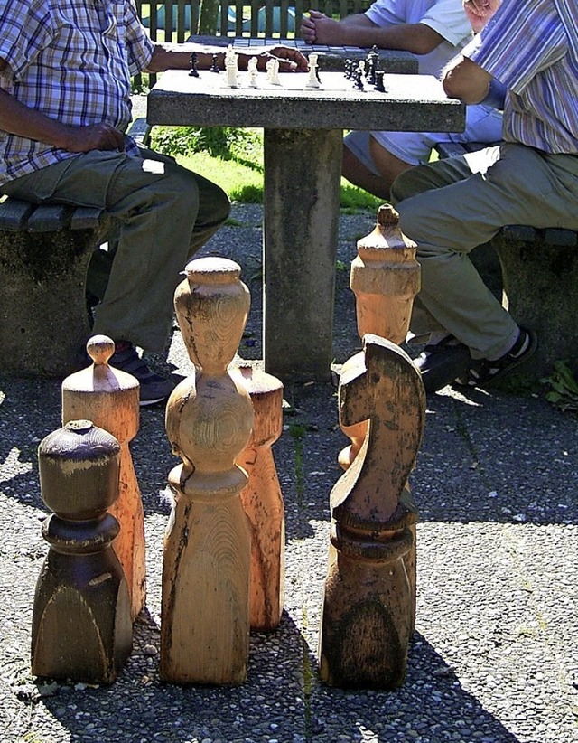 Kein Bedarf? Freiluft-Schach in Waldkirch.  | Foto: Bernd Fackler