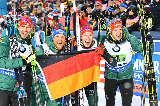 Arnd Peiffer, Erik Lesser und Benedikt...as Weltcupteam qualifizieren konnte.    | Foto: Sven Hoppe