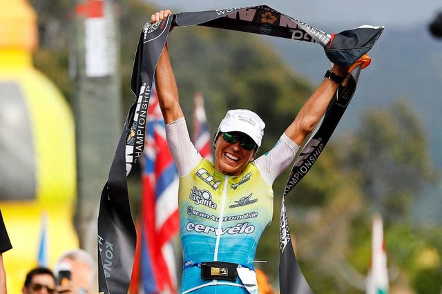Anne Haug gewinnt als erste Deutsche die Ironman-WM auf Hawaii.  | Foto: Marco Garcia (dpa)