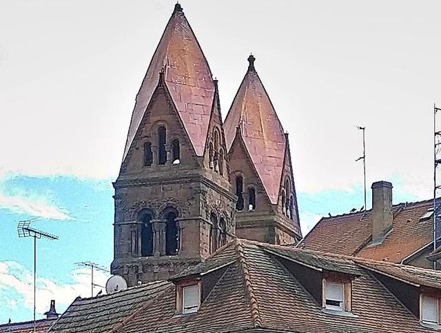 Die Trme der Kirche Sainte-Foy in Schlettstadt   | Foto: SSR Waldkirch