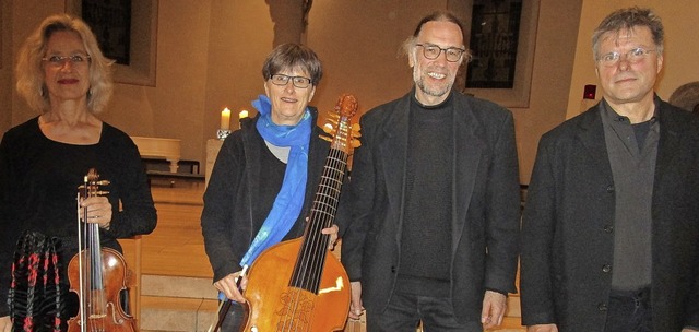 Das Ensemble musica poetica mit Andrea... Orgel) und Sebastian Mattmller (Bass  | Foto: Renate Griesser