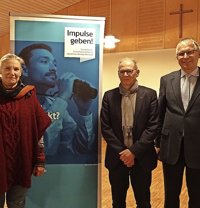 Beate Schmidtgen, Michael Hoffmann und...Muslime zur Diskussionsrunde begrt.   | Foto: Yvonne Siemann