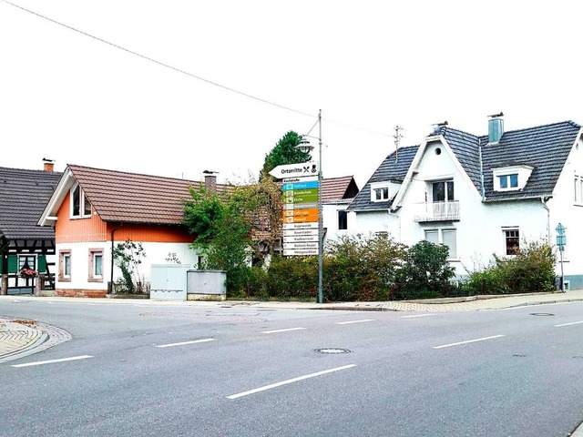 Ein Entwurf der Verwaltung fr die Eck...rden die Schilder aufgerumt aussehen.  | Foto: Gemeinde Neuried