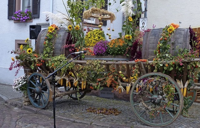 Im bunten Herbstschmuck: der Kilwi-Wagen  | Foto: Aribert Rssel