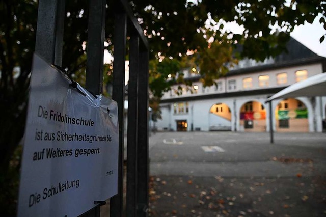 Definitiv: Am Donnerstag findet in der Fridolinschule kein Unterricht statt.  | Foto: Jonas Hirt