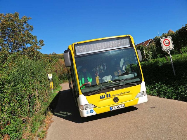 Vom Aussterben bedroht: Bus der Ringlinie Sd in Auggen-Hach.  | Foto: Beatrice Ehrlich
