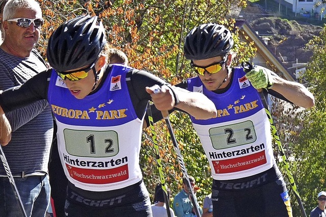 Auf dem Weg zum Titel: Fabian Riele (...nau im Skirollerrennen zweimal  Gold.   | Foto: Johannes Bachmann