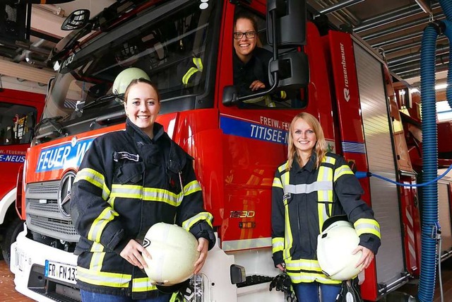 Sie wollen weiblichen Nachwuchs fr di...im Feuerwehrhaus an der Gutachstrae.   | Foto: Peter Stellmach