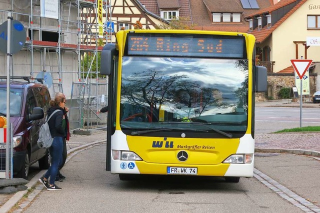 Die Buslinie 264 hlt auch an der Halt...im Weingut Blankenhorn in Schliengen.   | Foto: Michael Behrendt