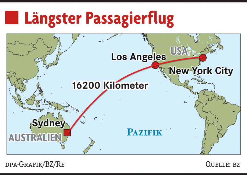 In 19 Stunden von New York nach Sydney Panorama Badische Zeitung