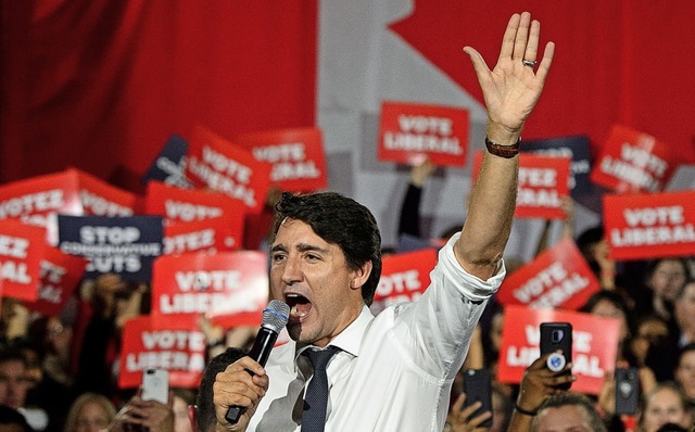 Kmpft um eine zweite Amtszeit: Justin Trudeau   | Foto: Sean Kilpatrick (dpa)