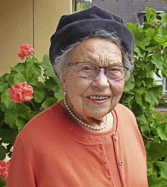 Ida Weber ist eine muntere 100-Jhrige.   | Foto: Roland Gutjahr