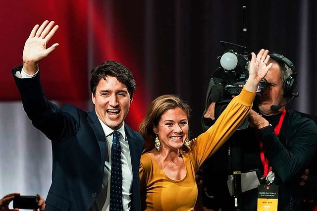 Justin Trudeau und seine Frau Sophie Gregoire.  | Foto: Paul Chiasson (dpa)