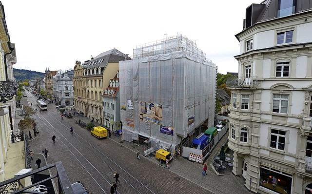 Das Radio-Bastian-Haus ist eingerstet...renovierten Freiburger Hofs zu sehen.   | Foto: Ingo Schneider
