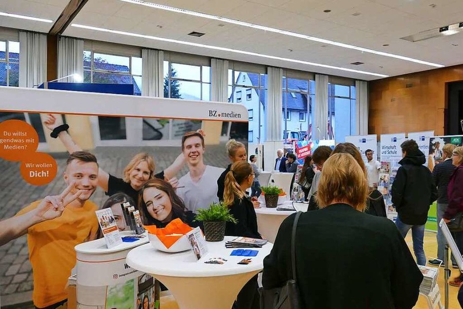 In Waldkirch empfingen wir die Schüler am BZ.medien Stand. (Foto: BZ-Azubis) In Waldkirch empfingen wir die Schüler am BZ.medien Stand. (Foto: BZ-Azubis)