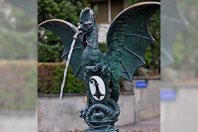 Neue Brunnen mit Basilisk fr Basel