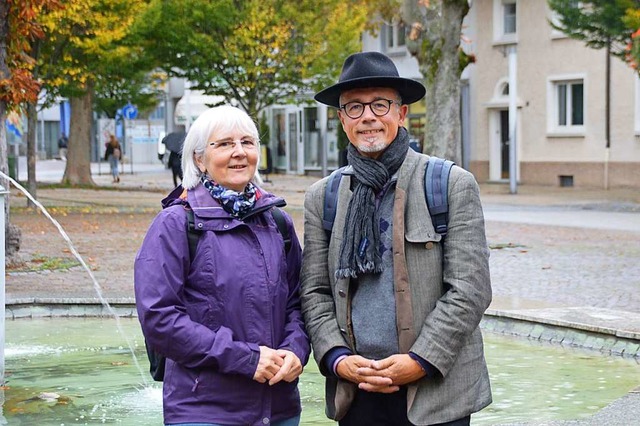 Chantal Hellwig und Jrg Moritz-Reinba...en um genossenschaftliche Mitstreiter.  | Foto: Horatio Gollin