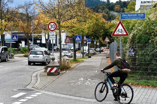 Freiburger Stadtverwaltung will mehr Sicherheit für Radler an der Wiesentalstraße