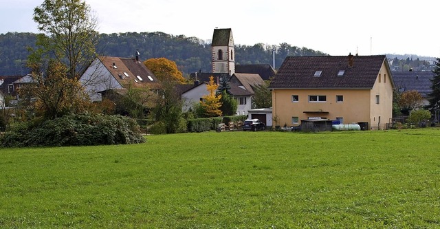 Am Soormattbach in Hauingen gehrt zu ...nsten Lrracher Baugebieten derzeit.   | Foto: Paul Schleer