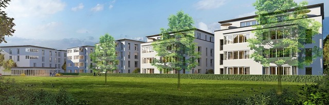 So soll das neue Wohnquartier am Brettenbach einmal aussehen.   | Foto: Kern Immobilien