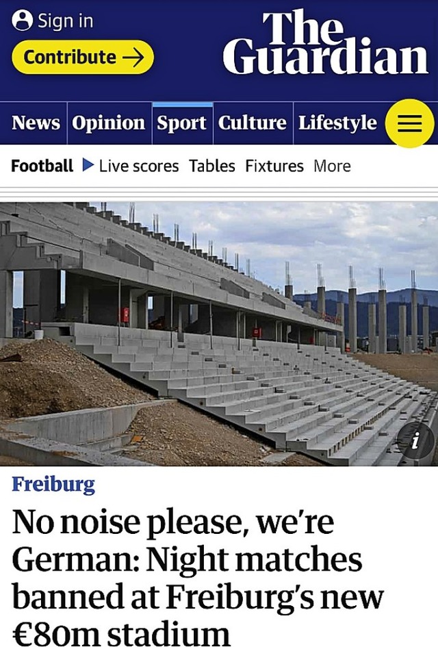 Auch der Guardian meldete in seiner On...Ausgabe den Stadion-Beschluss des VGH.  | Foto: BZ