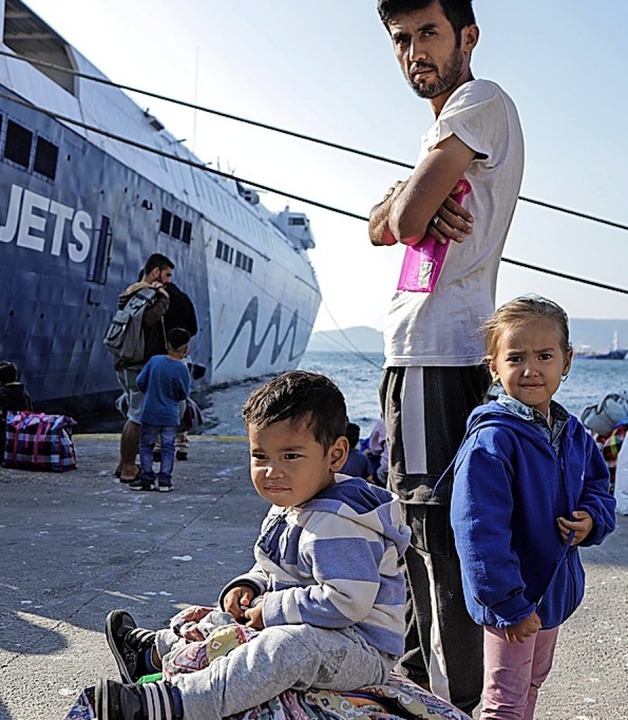 Flüchtlinge auf Samos  | Foto: Eurokinissi (dpa)