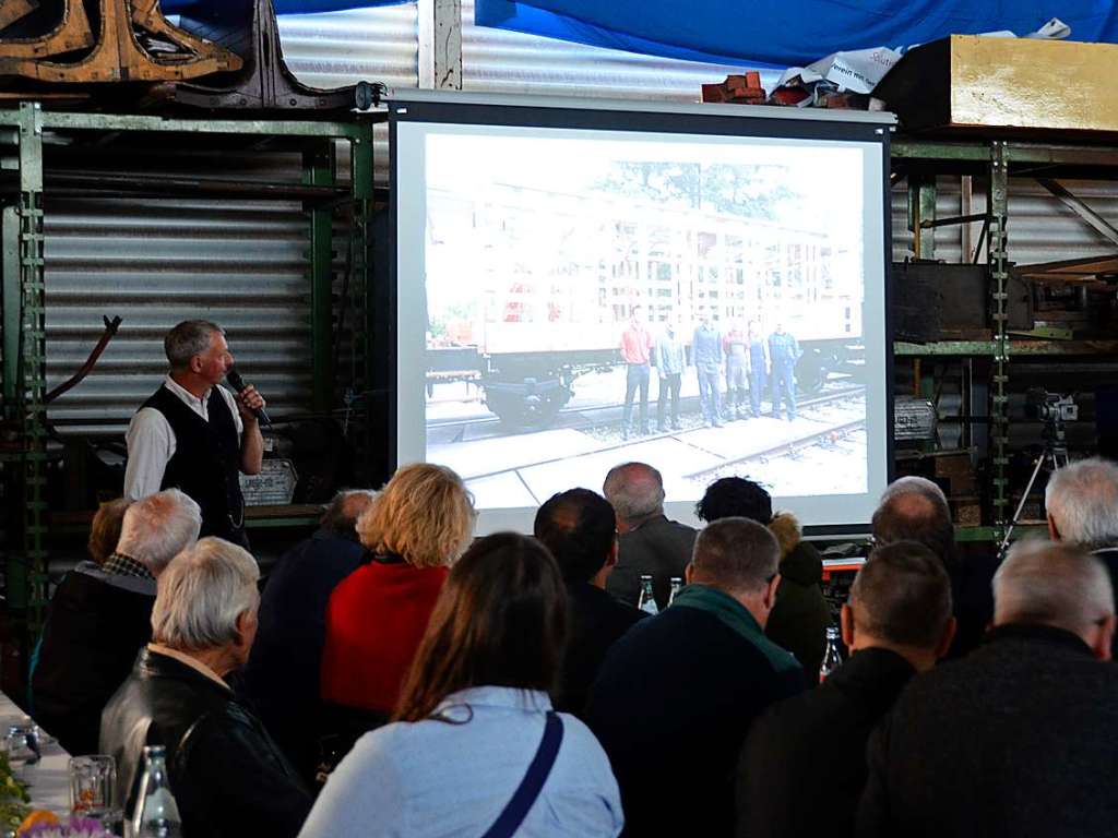 Wolfgang Schleef erzhlte die Geschichte der Museumsbahn in Bildern