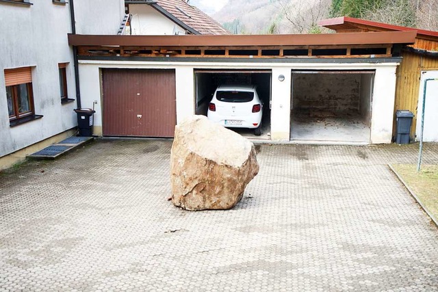 Der im Mrz abgegangene Felsen in Geschwend  | Foto: privat