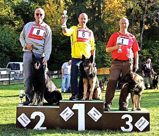 Platzierten sich  (von links): Reinhol...t &#8222;Falk vom Teufelshang&#8220;.   | Foto: Tanja Herbst