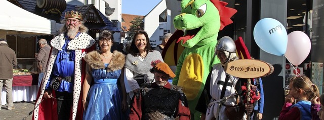 Drache Fridolin war bei den Mrchentag...mals bei der Gruppe Grex Fabula dabei.  | Foto: Christiane Pfeifer