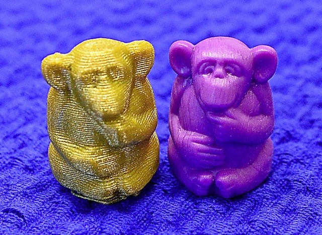 Original (rechts) und Duplikat aus  3D-Scanner und 3D-Drucker  | Foto: Ingo Schneider