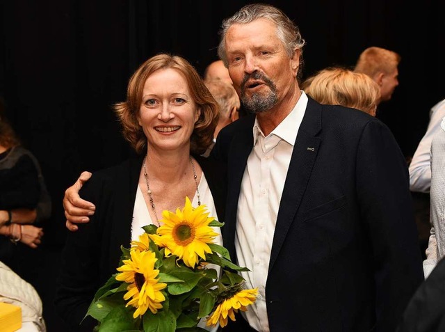 Kerstin Andreae und Gernot Erler bei der Verabschiedung am Freitag  | Foto: Rita Eggstein