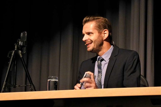 Florian Schrder im Stadthaus  | Foto: Hans Jrgen Kugler