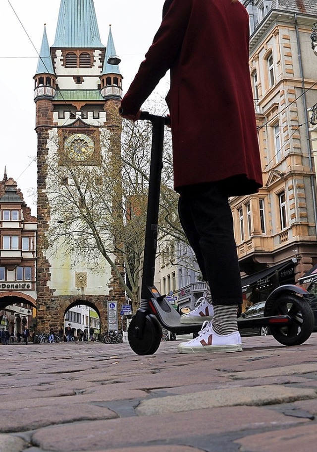Die Verleiher von E-Scootern drngen nicht nach Freiburg.  | Foto: Felix Klingel