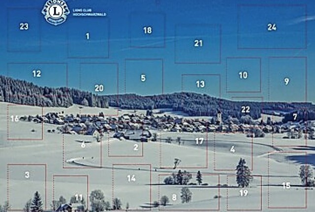 Das winterliche Breitnau zeigt der Lions-Adventskalender dieses Jahr.   | Foto: Lions