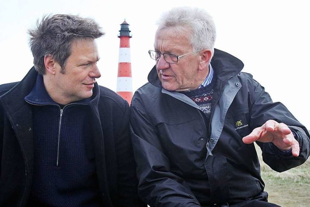 Robert Habeck und Winfried Kretschmann  | Foto: Bodo Marks (dpa)