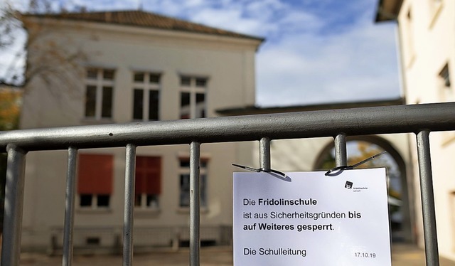 Teile der Fridolinschule bleiben vorau... alle Sicherheitsbedenken ausgerumt.   | Foto: Philipp von Ditfurth (dpa)
