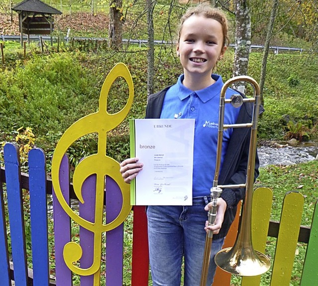 Bronze gab es fr   Linda Kehnel in Steinabad.  | Foto: Musikverein Oberhof