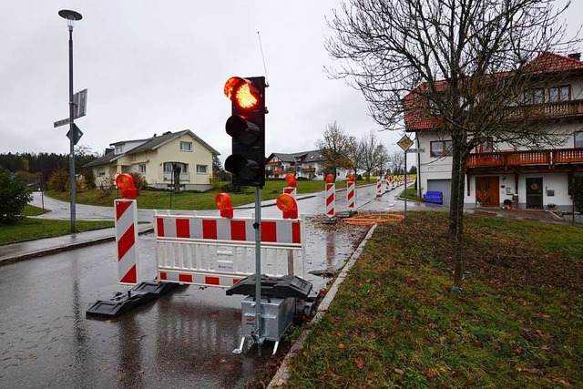Am Ortsausgang  Strittmatt Richtung En...ht das deutlich langsamer als geplant.  | Foto: Hans-Jrgen Sackmann