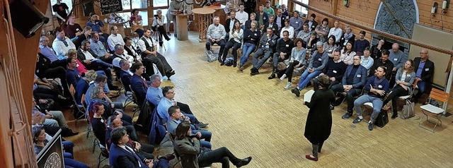 Rund 80 Unternehmer aus der Region ver...g von Stefanie Aufleger aus Konstanz.   | Foto:  Wirtschaftsregion Sdwest, Monika Studinger