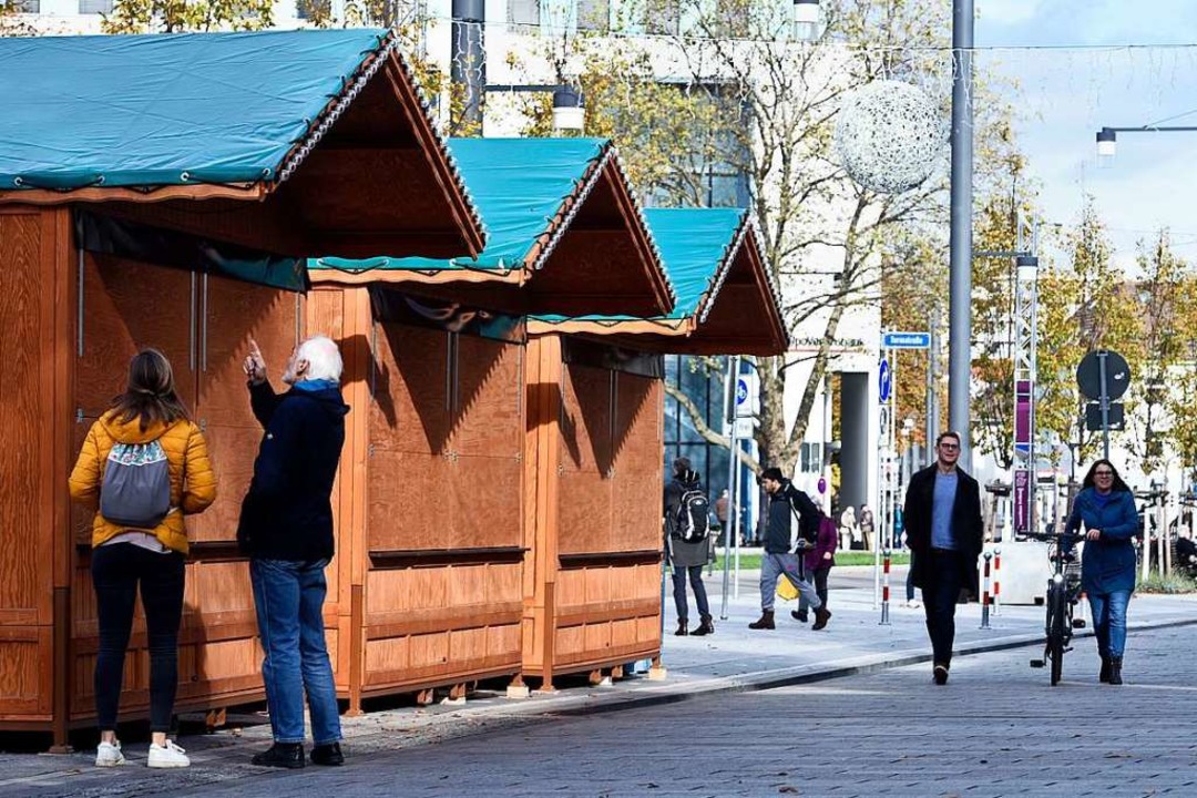 Die Auslufer des Freiburger Weihnacht...r bis zu dem Boulevard am Rotteckring.  | Foto: Thomas Kunz