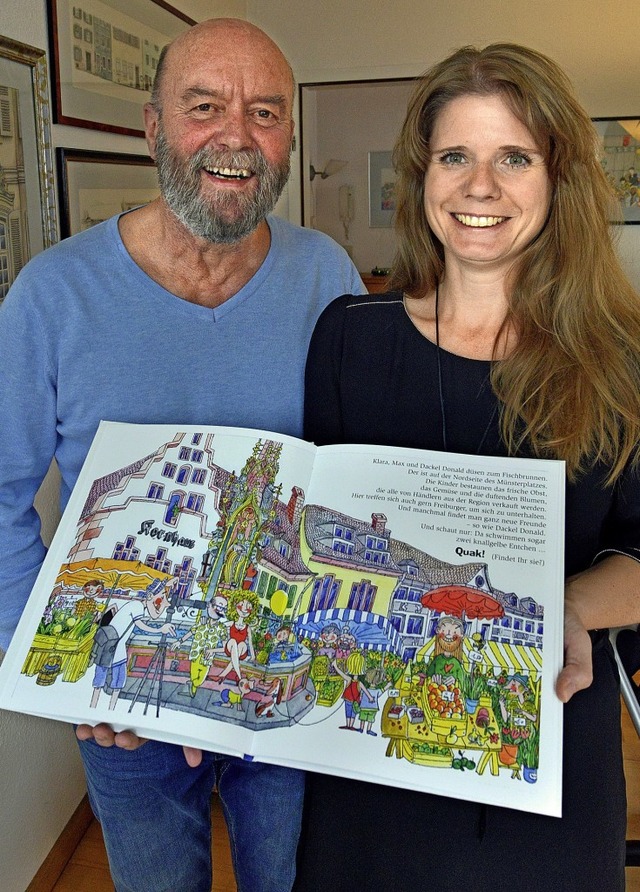 Olaf Pigorsch und Stephanie Kovacs pr...mit den Abenteuern von Dackel Donald.   | Foto: Michael Bamberger