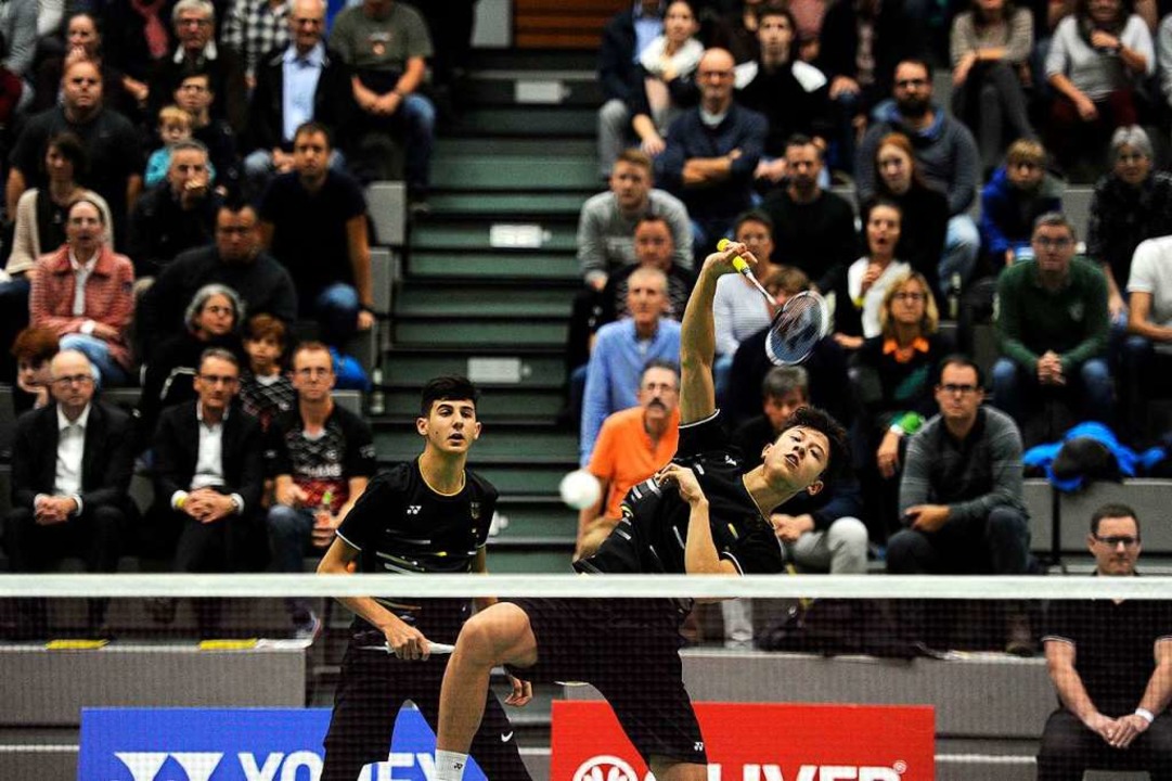 Das Doppel Kian Yu-Oei/Malik Bourakkad... das deutsche Team mit 2:0 in Fhrung.  | Foto: Pressebro Schaller
