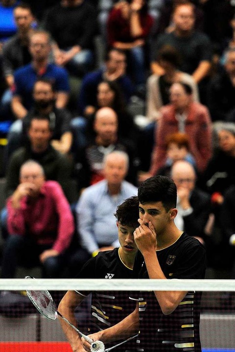Kian Yu-Oei/Malik Bourakkadi hecken etwas aus.  | Foto: Pressebro Schaller
