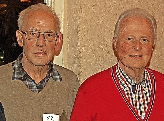 Die ltesten Teilnehmer sind Karl Heidinger  und Lutz Steinmetz (v. l.)  | Foto: Christian Ringwald