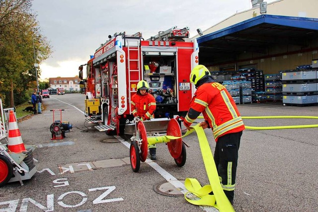 Nur eine bung, die aber hilft, fr de...dem Werksgelnde der SMP in Btzingen.  | Foto: Mario Schneberg