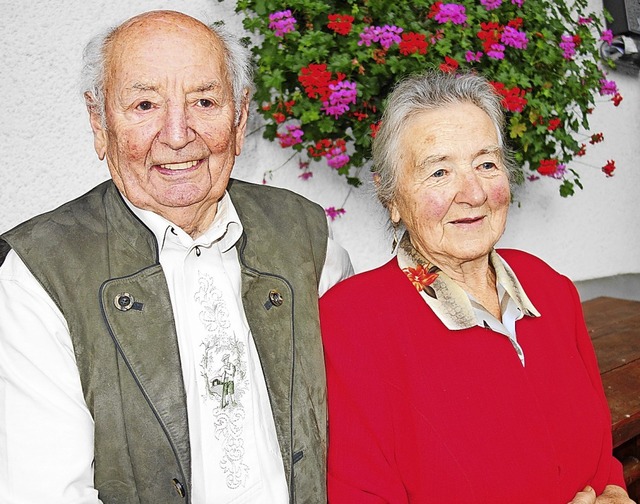 65 Jahre verheiratet sind  Willi und Waltraud Zeh.   | Foto: Gudrun Gehr