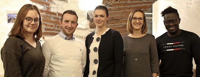 Der neue Vorstand der Narrenzunft (von..., Michaela Schneider und Elvis Pindi.   | Foto: Cornelia Liebwein