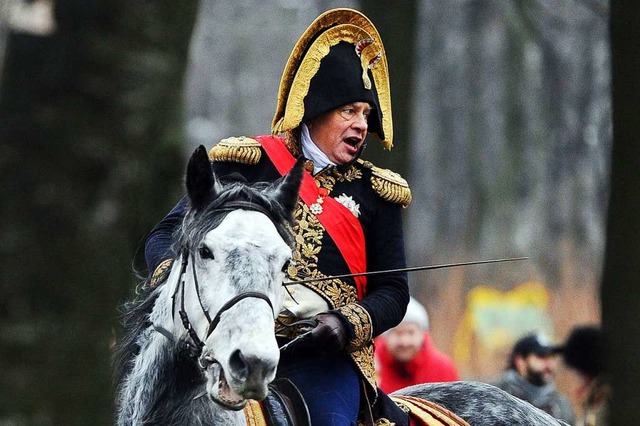 Sokolow bei der Nachstellung einer Napoleon-Schlacht 2014 in St. Petersburg  | Foto: OLGA MALTSEVA (AFP)